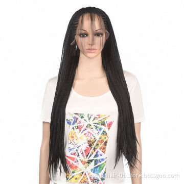 MYZYR Private Label Synthetic Wig,braided Box Braids Synthetic Lace Front Wig Synthetic Lace Front Wigsynthetic Wig Vendor Long